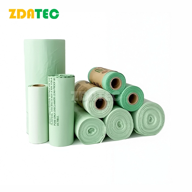 Plastic Free Biodegradable White PLA roll bag
